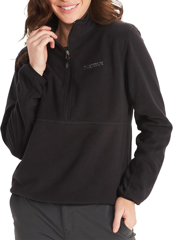 WOMEN'S ROCKIN 1/2 ZIP FLEECE JACKET  - BLACK