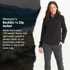 WOMEN'S ROCKIN 1/2 ZIP FLEECE JACKET  - BLACK