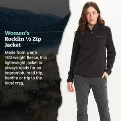 WOMEN'S ROCKIN 1/2 ZIP FLEECE JACKET  - BLACK