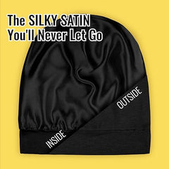 SATIN LINED SLEEP CAP - ADJUSTABLE STRAP