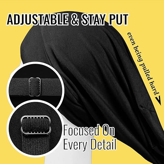 SATIN LINED SLEEP CAP - ADJUSTABLE STRAP