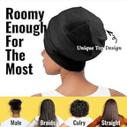 SATIN LINED SLEEP CAP - ADJUSTABLE STRAP
