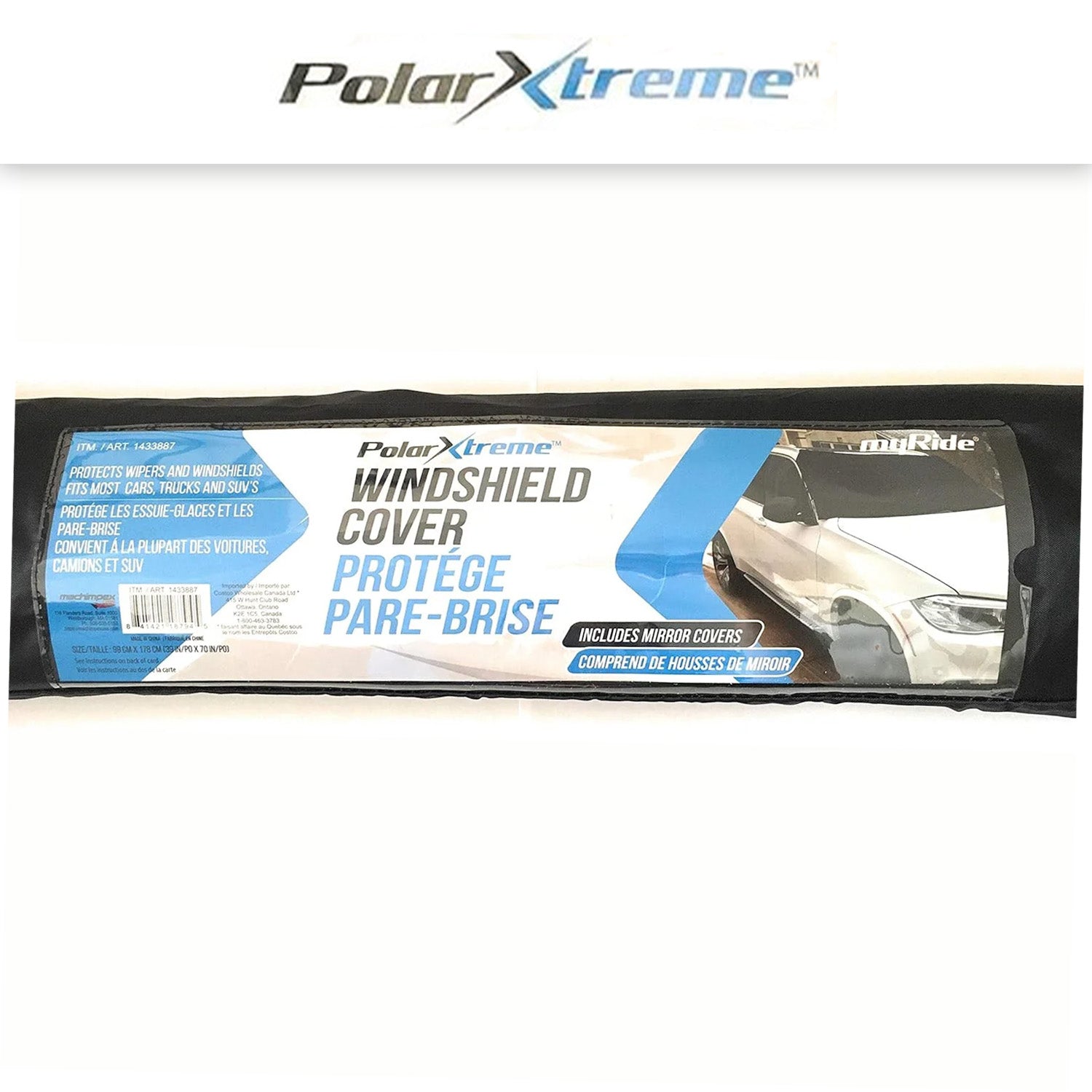 Polar Extreme Universal Windshield Cover with Side Mirror Covers