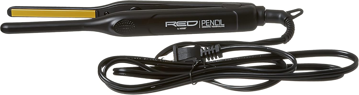 PENCIL FLAT IRON CERAMIC TOURMALINE HAIR STRAIGHTENER 0.3 INCH