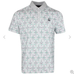Cocktail Lattice Print Polo