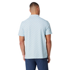 Layered Umbrella Print Short Sleeve Polo