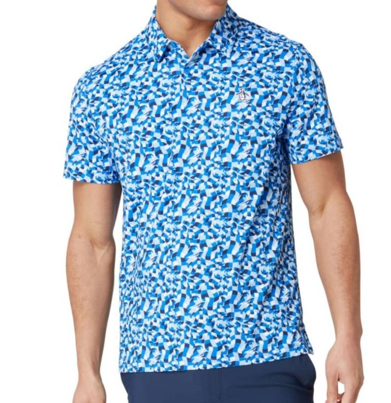 Underwater Mosaic Print Short Sleeve Polo