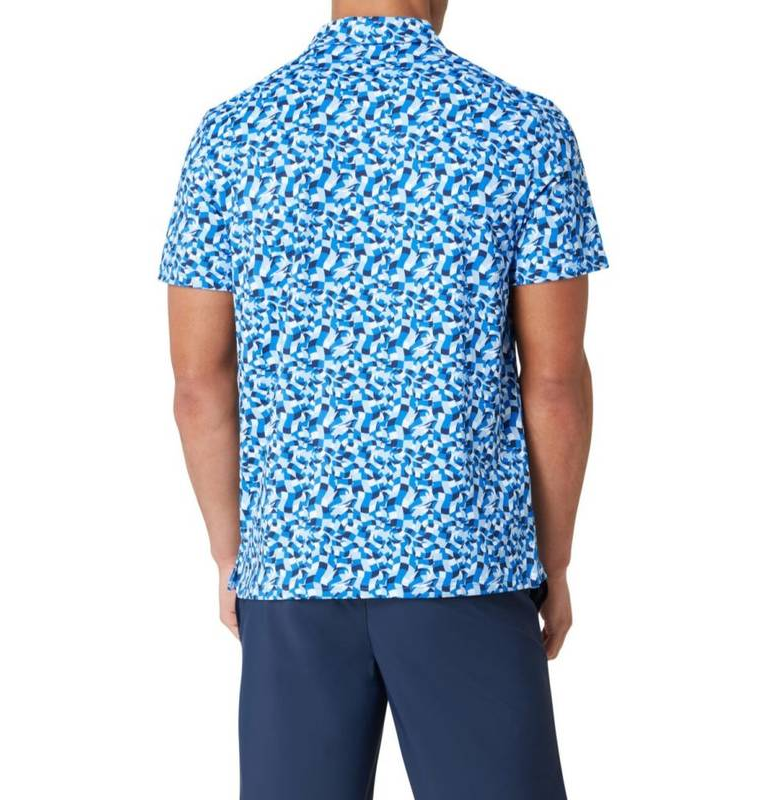 Underwater Mosaic Print Short Sleeve Polo