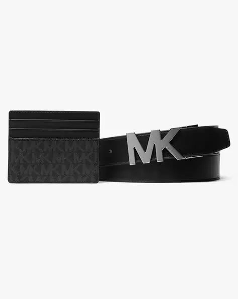 SIGNATURE LOGO WALLET AND REVERSIBLE BELT GIFT SET