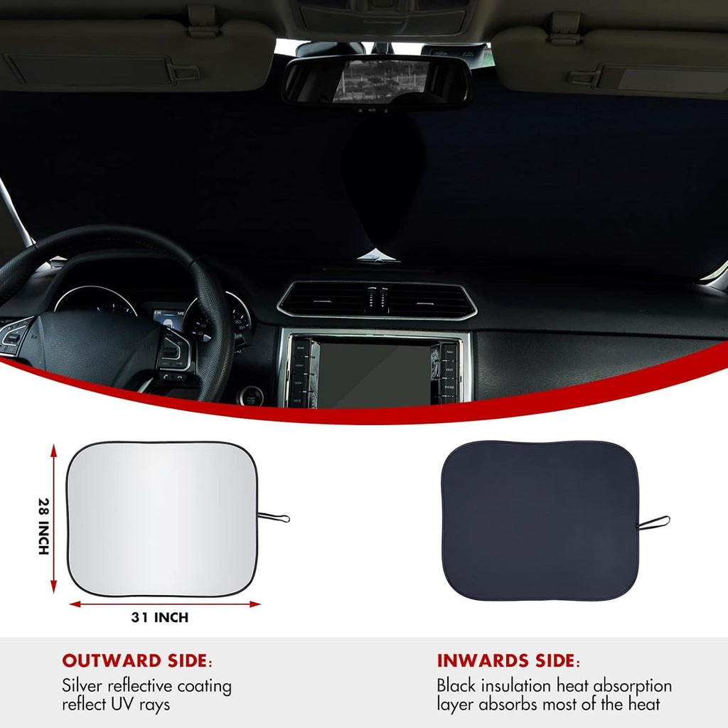 MAX DM5P 2-PIECE CAR WINDSHIELD SUN SHADE