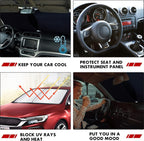 MAX DM5P 2-PIECE CAR WINDSHIELD SUN SHADE