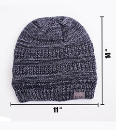 WINTER HAT | SATIN LINED | DETACHABLE POM POM | CHARCOAL BEANIE