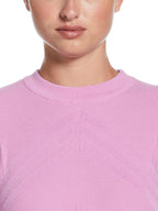 WOMENS MULTI-STITCH CHEVRON SWEATER WITH TIPPING