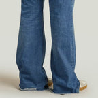 Triple A Ripped Flare Jeans | High Waist Bootcut Denim - Antique Faded Niagara