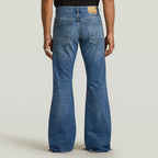 Triple A Ripped Flare Jeans | High Waist Bootcut Denim - Antique Faded Niagara