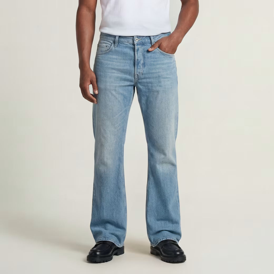 Triple A Flare Jeans | High Waist Bootcut Denim - Antique Faded Moonlit Ocean