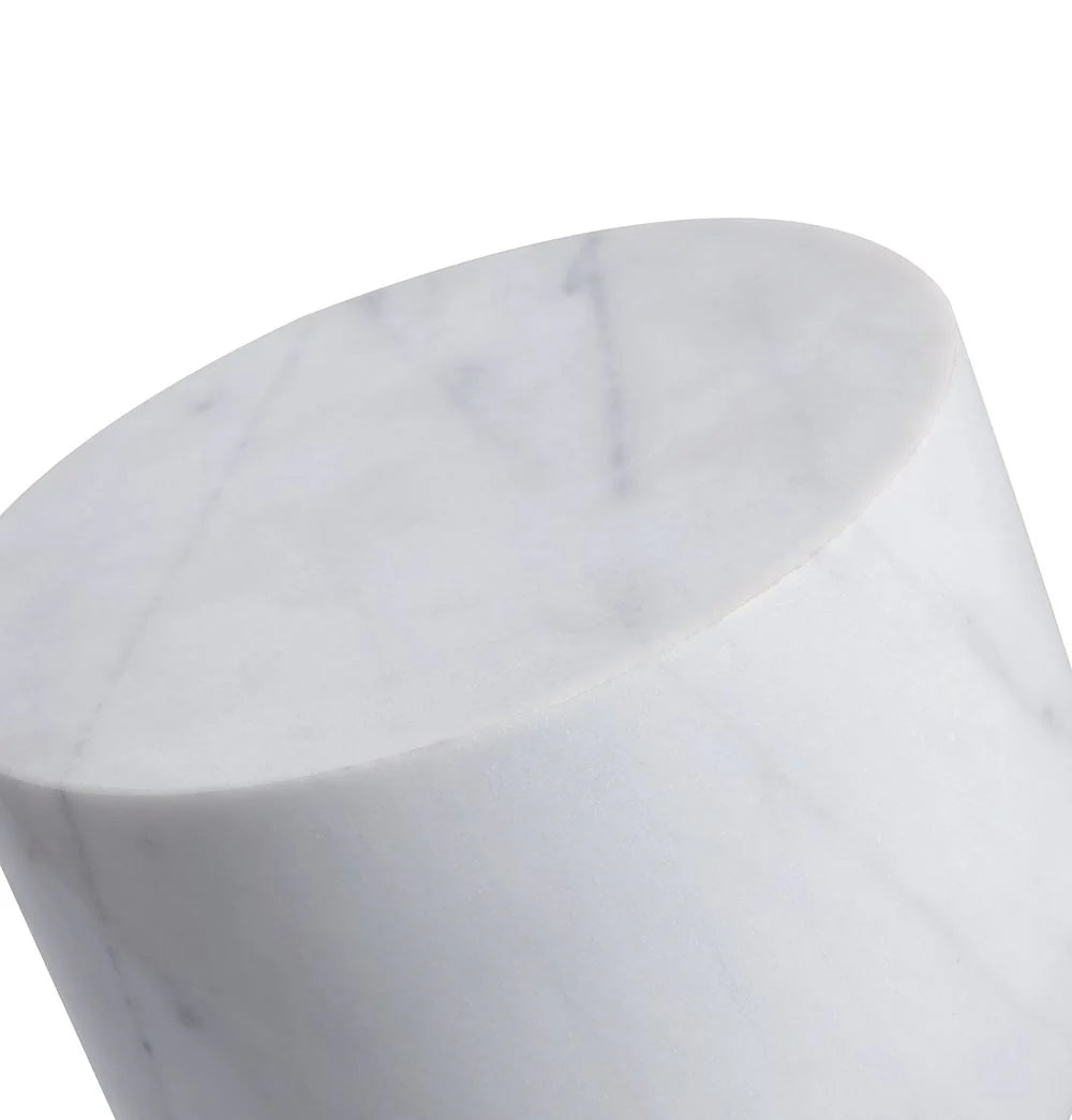 OCEANE WHITE MARBLE SIDE TABLE