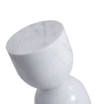 OCEANE WHITE MARBLE SIDE TABLE