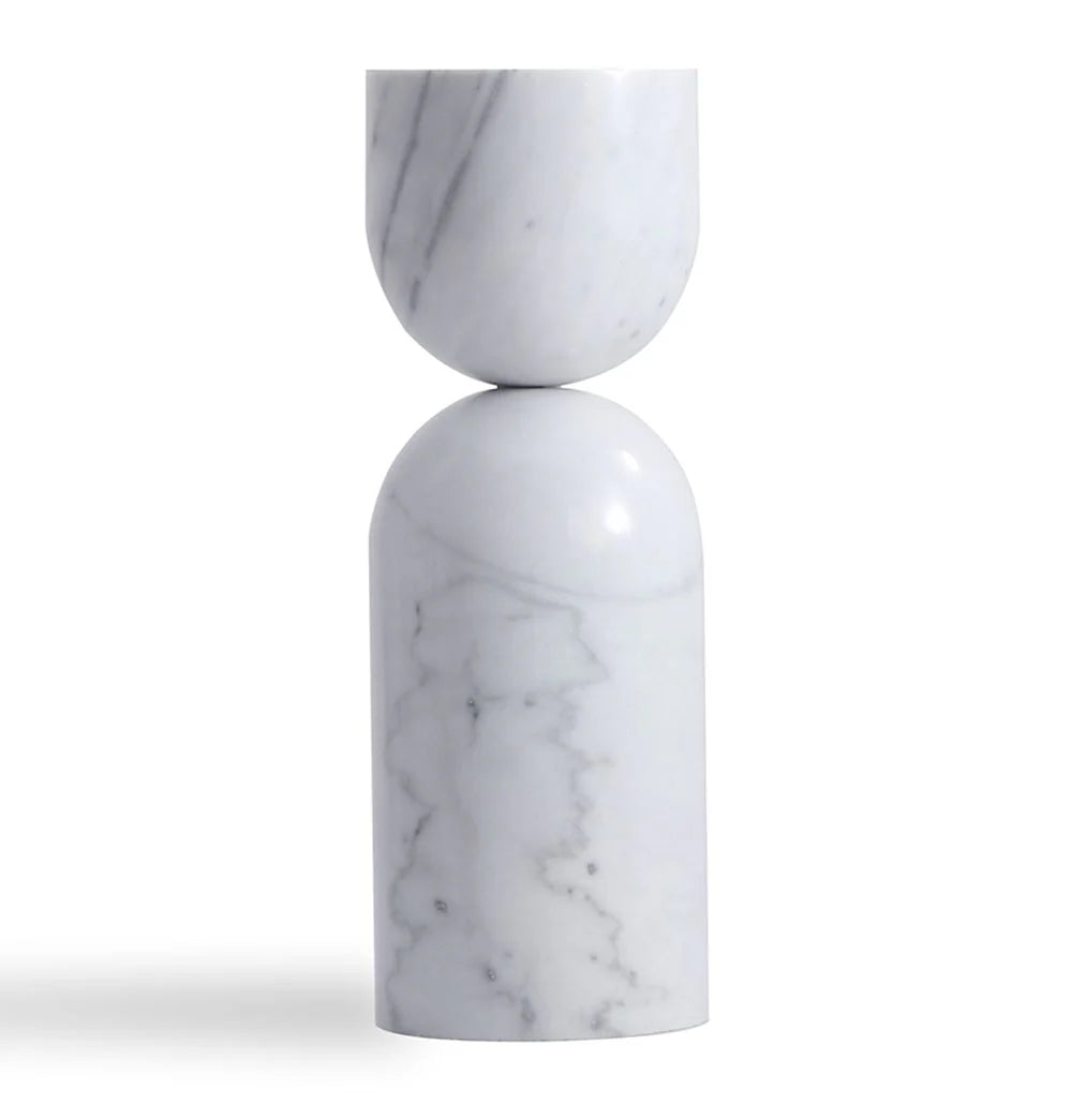OCEANE WHITE MARBLE SIDE TABLE