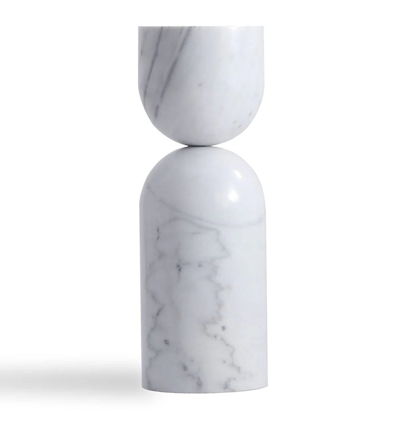 Oceane White Marble Side Table