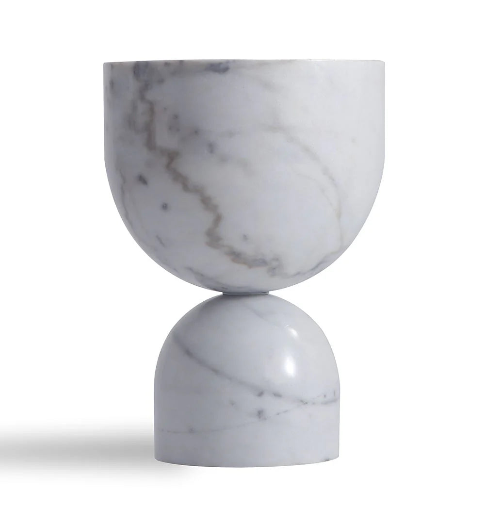 PENELOPE WHITE MARBLE SIDE TABLE