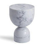 PENELOPE WHITE MARBLE SIDE TABLE