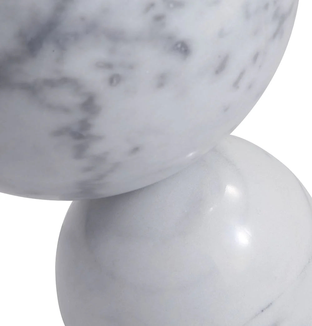 PENELOPE WHITE MARBLE SIDE TABLE