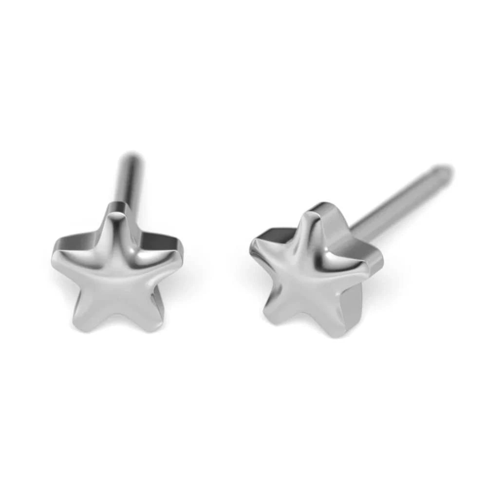 Studex Silver (Steel) 4mm Star Earrings