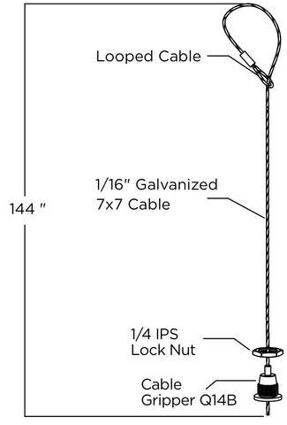 Suspended Fixtures - Adjustable Loop Cable Kit